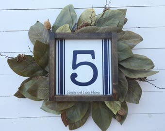 Family Number Sign, Farmhouse Number Sign, Family Farmhouse Sign, Farmhouse Sign, Framed Farmhouse Sign, Family Number Sign, Family Sign