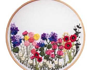 Embroidery Kit // Embroidery Supplies, Hand-Embroidery Kit, DIY Embroidery, Flower Embroidery, Wildflowers