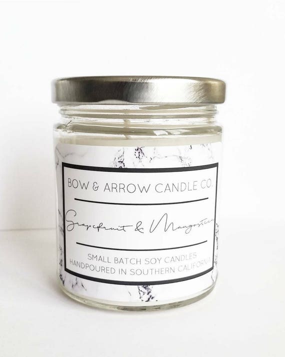Natural Soy Candle Grapefruit Scented 7 oz Jar Candle