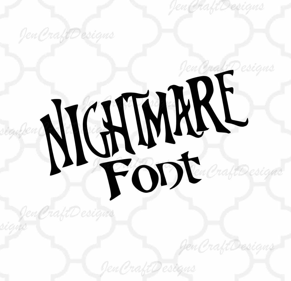 Download Nightmare Christmas SVG Font, Digital Alphabet, SVG ...