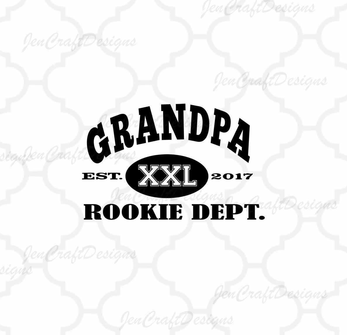Download Grandpa Rookie Dept SVG Fathers Day SVG Est. Shirt Dad SVG