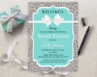 Tiffany Sweet 16 Invitations 3