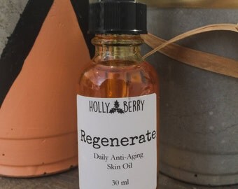 Regenerate - Daily Anti-Aging Facial Oil - Curated Blend of Oils including Sea Buckthorn, Rice Bran, Carrot Seed, Rose Hip Oil