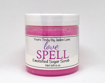 Love Spell Sugar Scrub - Emulsified Sugar Scrub - Body Scrub - Salt Scrub