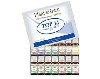 Top 14 Essential Oil Set Kit Variety 100% Pure Therapeutic Grade 10 ml.