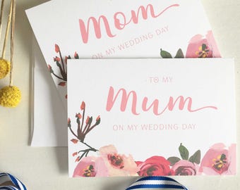 To My Mother On My Wedding Day, Mom Gift Wedding, Mom Of Bride Gift, Mum Gift, Wedding Card for Mum, Mother of the Bride Card, Mom Gift