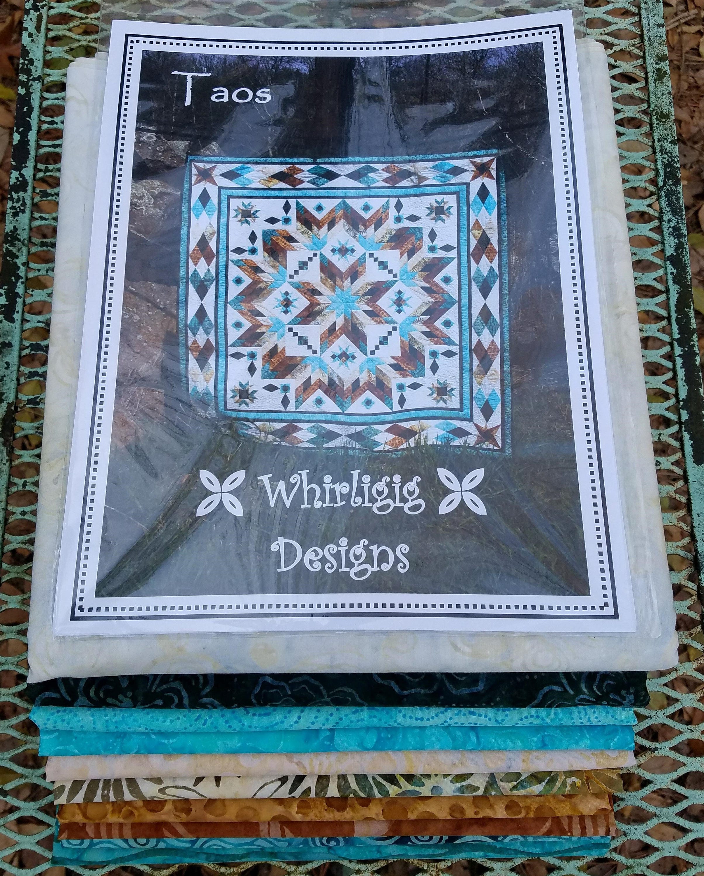 taos-tonga-true-love-quilt-kit-with-pattern-by-whirligig-designs-free-usa-shipping-102-x-102