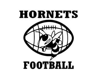 Hornets Football high school college SVG File Cutting, DXF, EPS design, cutting files for Silhouette Studio and Cricut Design space