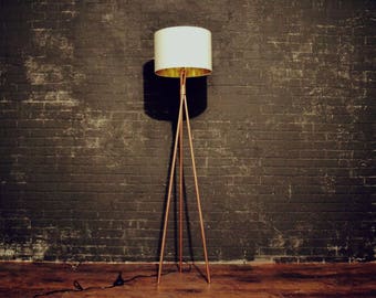 Floor Lamp - Copper Pipe Tripod Tall Standing Floor Lamp Base V2