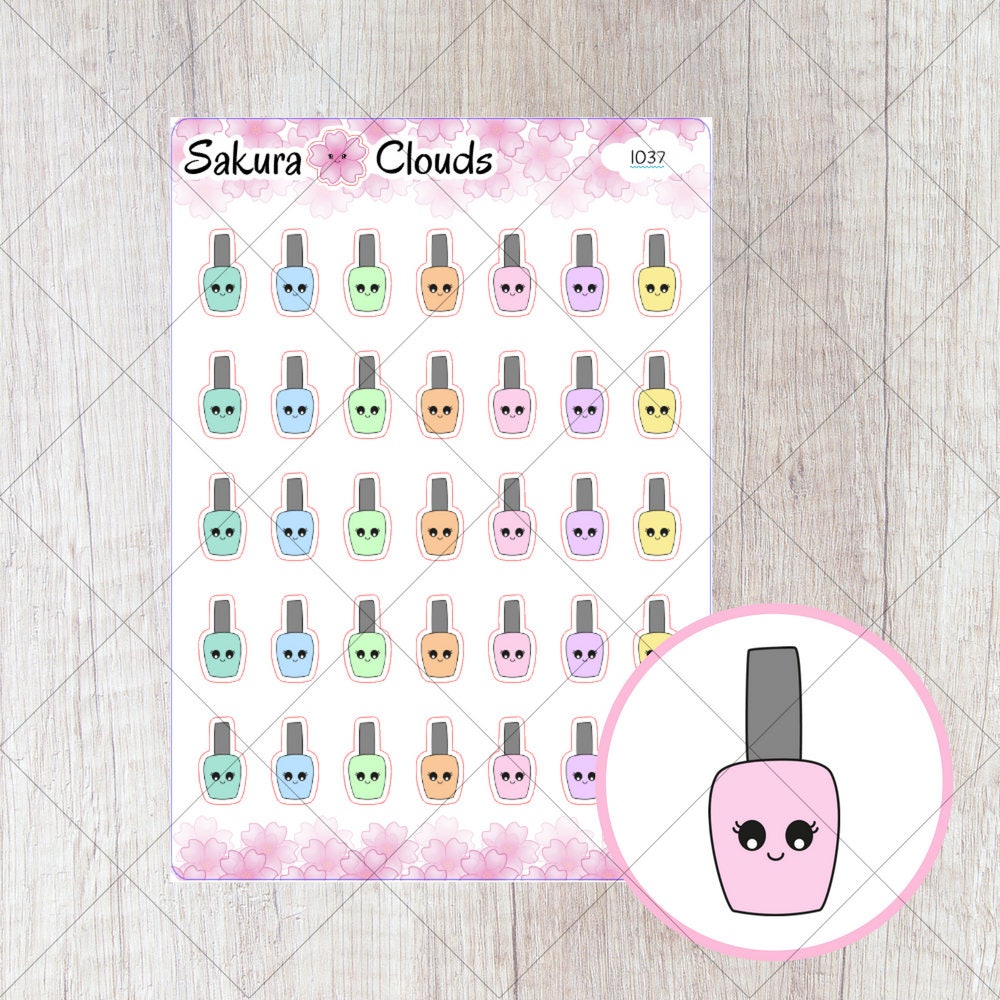 I037 - Nail Polish Stickers from SakuraClouds on Etsy Studio