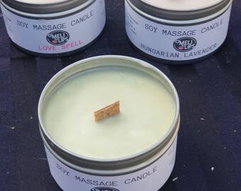 Saashi Moisturizing Jasmine Massage Oil Soy Wax Aromatherapy Candle Gift Box