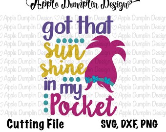 SVG Trolls Got That Sunshine in my Pocket SVG, DXF, Png for Silhouette Cameo, Cricut, Trolls Cut Files, Girl Cut Files, Svg Vector