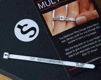 UK Ring Sizer - Plastic Multisize Ring Gauge - Plastic at Home Ring Sizer - UK Ring Measurement