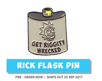 RICK AND MORTY pin | Enamel Lapel Badge Brooche Fan Art plumbus nugget szechuan sauce portal gun riggity recked flask sanchez schwifty