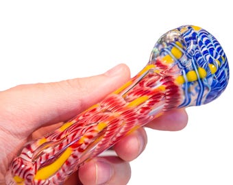 Glass pipe, Glass Smoking Pipe Handcrafted collectible gift, Glass Pipes