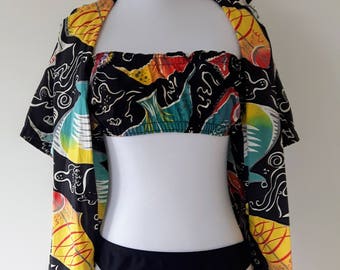 Vintage 1940's/1950's Bathing Suit Top and Cover Up | Vintage 1940's Bathing Suit | Vintage Swimwear |