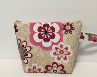 Knitting Project Bag, Zippered Project Bag, Knitting Accessory Bag, Craft Bag, Storage Bag, Travel Bag, Zippered Tote Bag, Knitting Bag