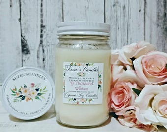 A Thousand Wishes Soy Candle - Handmade Soy Candle - Scented Candle - Soy Candle Gift - Birthday Gift for her - Scented Soy Candle