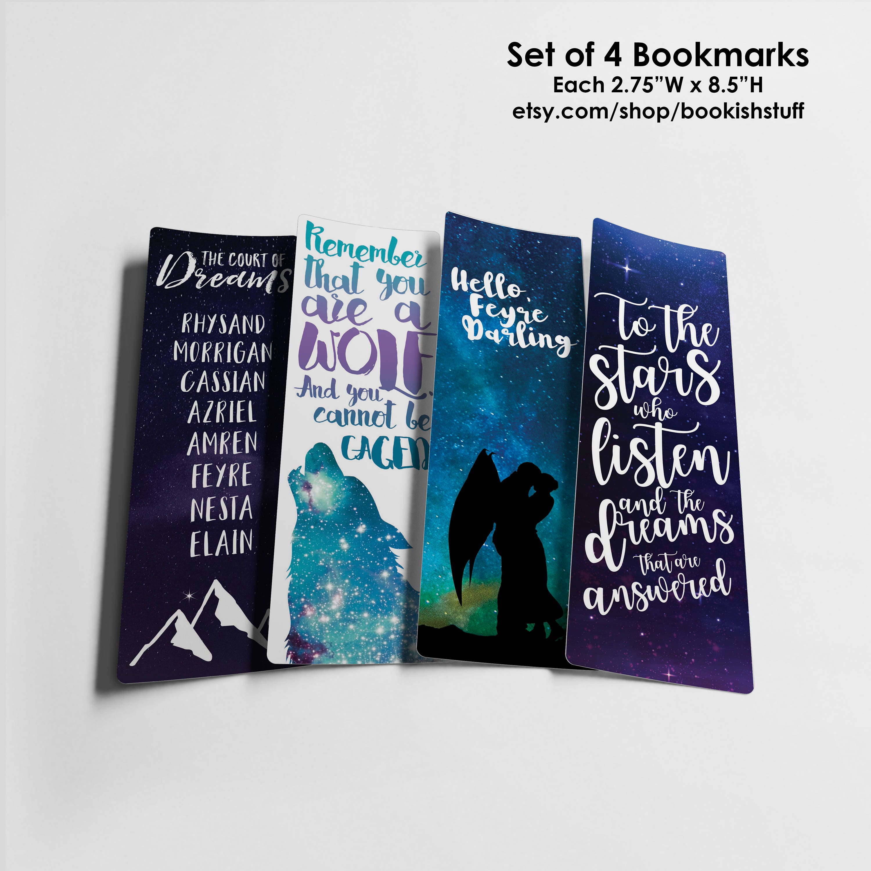 A Court of Thorns and Roses Bookmark Set ACOMAF Bookmarks