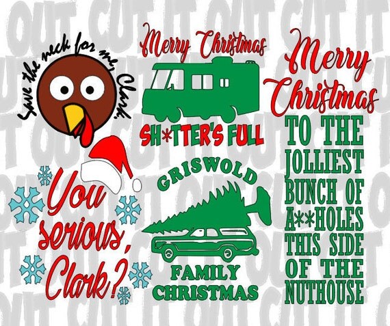 Download National Lampoon CHRISTMAS Vacation Set of 5 SVG Clark