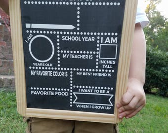 Reusable First AND Last of Day of School Printable Sign