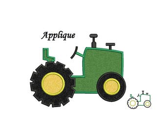 Tractor Applique Design - 4,5,6,7 inch size - machine embroidery - instant download