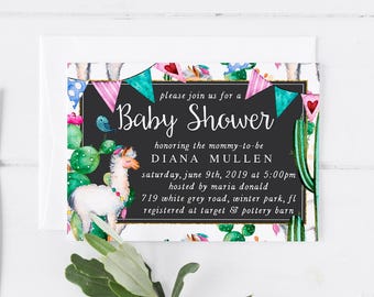 Llama baby shower | Etsy