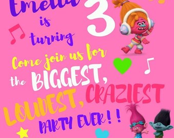 Trolls Party Invitation
