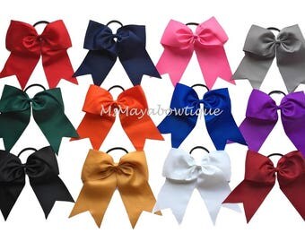 Cheer bows, big cheer bows, cheerleading bows, softball bows, senior cheer bows, softball hair ties, school cheer bows, cheerbows, bows