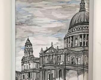 St Pauls Cathedral illustration // Original Artwork