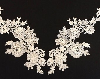 Venice Lace Bodice Applique-Set-Off White-40
