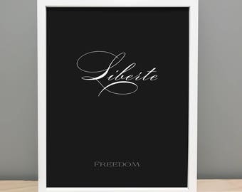 Freedom (French) Printable Art