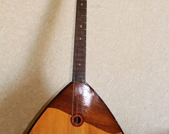 VINTAGE BALALAIKA Russian Folk Instrument 6string USSR Chernigov Musical Factory