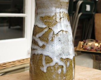 Stoneware Vase, Ceramic Vase, Wedding Gift, Flower Vase, Handmade pottery, dancing glaze