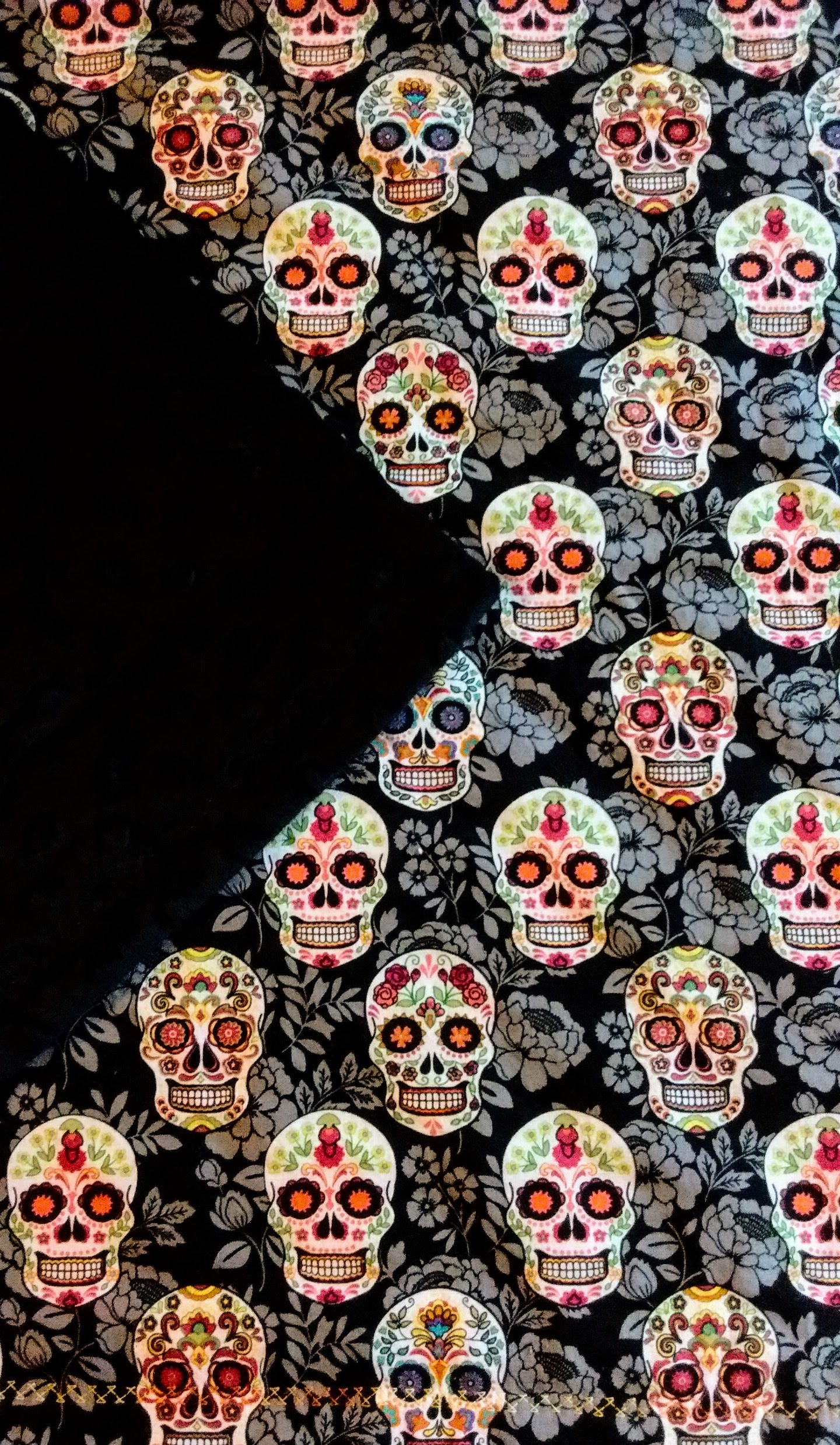 Baby Blanket Lap Quilt Day of the Dead Minky Baby Blanket