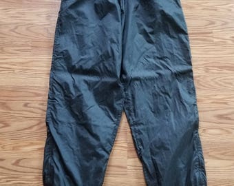 black windbreaker pants