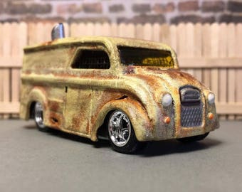 Custom Hotwheels Rat Rod Dairy Delivery 1/64