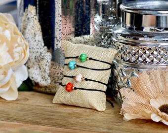 Pumpkin friendship bracelets, one piece available in the 4 colors showed above