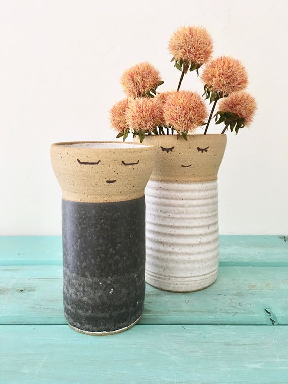 Bride Groom Gift Ceramic Vase Flower Vase Stoneware Vase