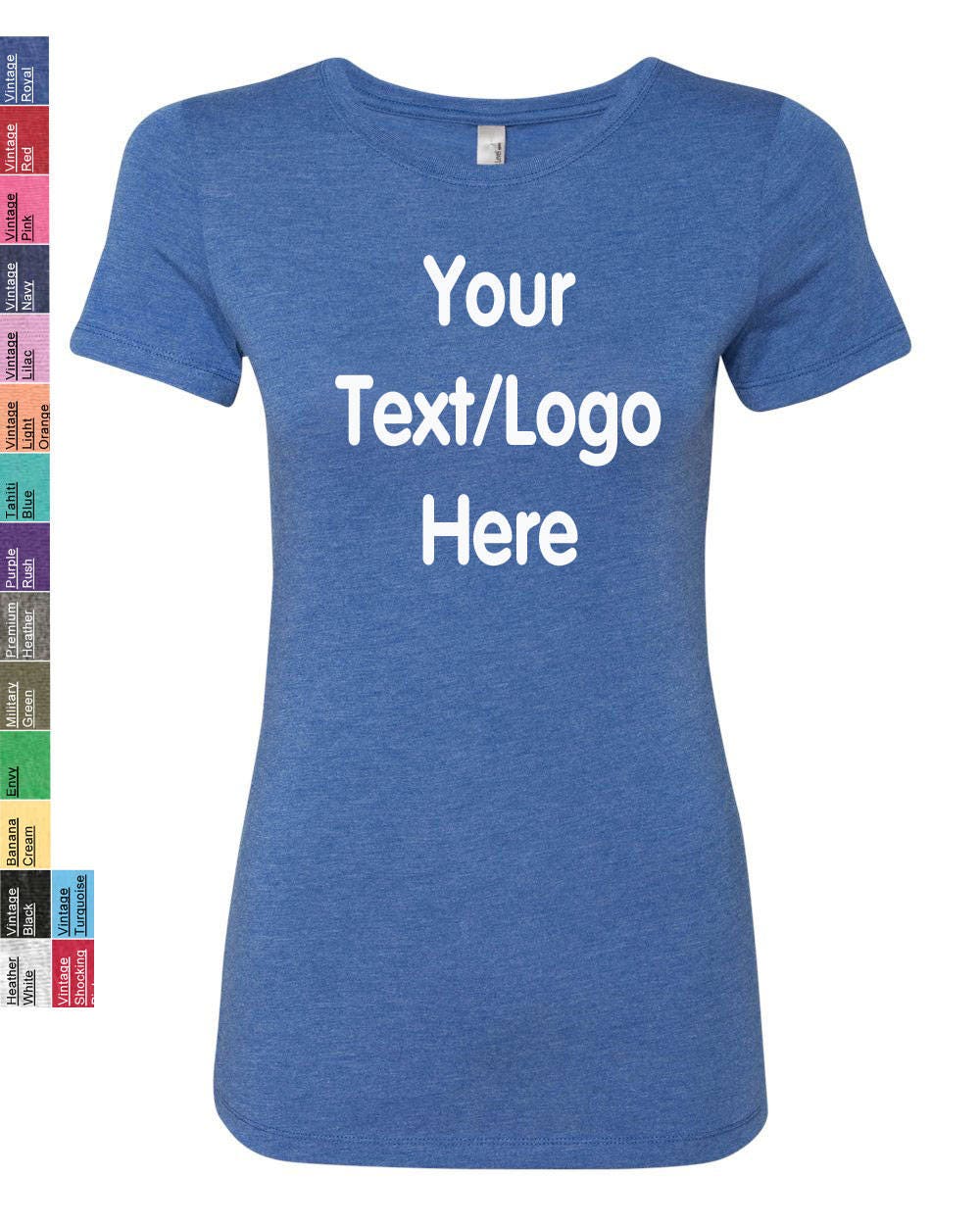 Next Level Ladies Triblend Crew T-Shirt - Envy Color, Style 6710, Soft Jersey Blend - View #11