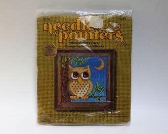 Moonlight Owl Needlepoint Kit by Sunset Designs