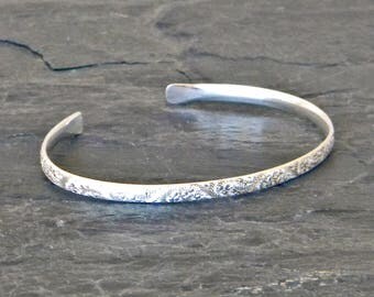 Womens Silver Bracelet - Gift for Girlfriend - Silver Cuff Bracelets for Women - Sterling Silver Bracelet - Stacking Bracelets - Open Bangle