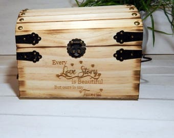 Wedding Card Box, Memory Box, Keepsake Box, Advice Box, Rustic Wedding, Card Boxes, Wedding Shower Gift, Gifts For the Couple, Chic, As Is