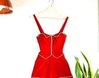 1950s Catalina A California Creator swimsuit // RARE vintage PINUP onepiece bathing suit