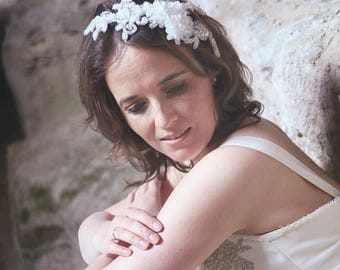 Bridal headpiece, bridal hairaccessory, wedding headpiece, wedding hairaccessory, lace headpiece, lace hairaccessory