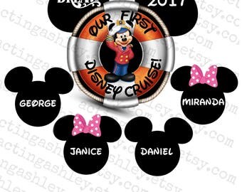 Personalized Our First Disney Cruise Door Magnet Set
