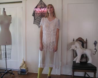 1910's 1920's Edwardian Tea Dress sz Med