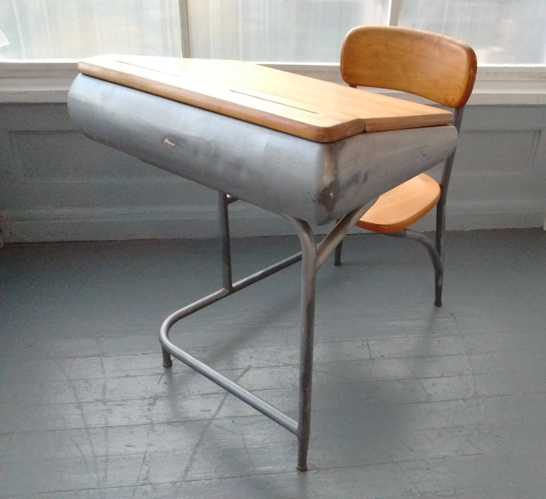 Sale, Vintage, School Desk, Heywood Wakefield, Kids Desk and Chair