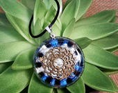 Orgone Pendant - Onyx - Mandala - Root Chakra Healing Lightworker Jewellery - Positive Energy - Healing Jewelry - Large