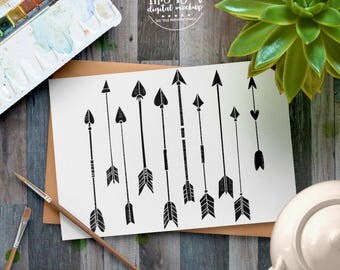 Arrows svg, Tribal Arrow svg, Boho Arrow svg, Valentine svg, Arrow Cut File, eps, dxf, png Cut Files for Silhouette for Cricut